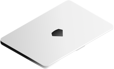 An illustration of a MacBook device